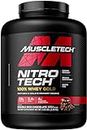 MuscleTech Performance Series Nitro Tech Whey Gold| 24g Protein| With BCAA & Glutamine & Precursors |For Lean Muscle Gain| Sports Nutrition | 4lbs (1.81Kg) | Double Rich Chocolate Flavour