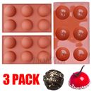 3-Pack Semi-Sphere Round Silicone Mold Chocolate Bomb Baking Candy Molds Cupcake