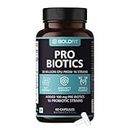 Boldfit Probiotics Gut Health Supplement 30 Billion CFU For Men & Women with 16 Strains & Prebiotics - Supports Digestion, Immunity Support, Detox & Cleanse - 60 Vegetarian Capsules, White