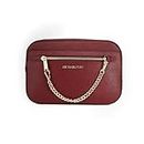 Michael Kors handbag for women Jet set item east west chain crossbody, Dark Cherry