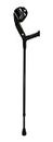 ELKO EL-840S Aluminium Elbow Crutch For Walking Support | Ideal For Handicapped, Injured or Old People | Adjustable Height & Handle | Lightweight Forearm Crutch | Universal Walking Stick (BLACK)