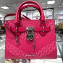 Michael Kors Hamilton Satchel Handbag Crossbody Bag MK Electric Pink CLEARANCE