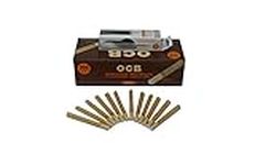 OCB Pre-Rolled Tubes + Tube Filling Machine Bundle - 200 Unbleached Virgin Paper Tube with Hollow Tip