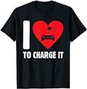 keoStore Electric Vehicle - Heart Battery Powered Automobile Car Fan ds635 T-Shirt Black