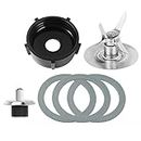 Blender Replacement Set Stainless Steel Blender 4 Point With Gasket & Jar Base Small Appliance Part Blender Replacement Stainless Steel