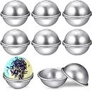 Patelai 16 Pieces 6 cm/ 2.36 Inch Diameter Moulds DIY Metal Crafting Mould Bath Bomb Making Supplies for Crafts Making, 8 Sets