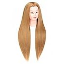 D-DIVINE 30 Inch Long Blonde Mannequin Head with Stand for Hairdresser Practice Braiding Styling Cosmetology Manikin Manican Doll Training Head