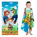 Franco Super Mario "Official Nintendo" Kids Super Soft Cotton Bath/Pool/Beach Towel, 58 in x 28 in, By
