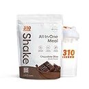 310 Nutrition – All-In-One Meal Replacement Shake with Shaker Cup - New Formula with Fiber Rich Vegan Superfood Blend - Natural Sweeteners - Low Carb Shake, Keto & Paleo Friendly - Gluten Free - 26 Essential Vitamins & Minerals -Chocolate Bliss - 28 Servings