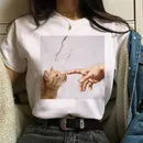 Cat Van Gogh T-Shirt Women'S Art Print Oil Painting Beautiful Cute Funny T-Shirt 90s Cartoon Ulzzang