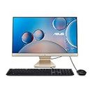 ASUS F3400 AiO 23.8” All-in-One Desktop Computer, AMD Ryzen™ 5 5625U, 23.8” NanoEdge Display, 16GB DDR4 RAM, 256GB PCIe SSD+1TB HDD, Wired Keyboard and Mouse, F3400WYAK-DR55T, Black