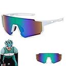 Queerelele Gafas de Bicicleta Fotocromaticas para Hombres - Gafas Polarizadas para Ciclismo, Running, Andar, Correr, Escalar y Camping