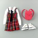 1Set Fashion Dolls Accessories For 11.5" Doll Students Dress School Bag Canvas