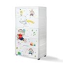RIZA FASHION Plastic Drawers Dresser,Storage Cabinet with 6 Drawers,Closet Drawers Tall Dresser Organizer for Clothes,Playroom,Bedroom Furniture, Glossy, White