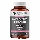 Carbamide Forte Hydrolyzed Collagen Peptides, 180 Tablets | 6000mg with Type 1 & 3 Collagen Powder