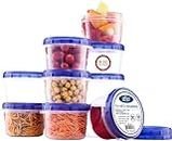 16 Oz Food Storage Containers with Screw And Seal Lid Stackable Reusable Plastic Container BPA FREE (10 Pack)