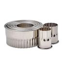 Winco CST-12 11 Piece Round & Fluted Cookie Cutter Set w/ Storage Container, Stainless Steel, 2"H