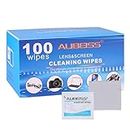 Pre-Moistened Lens Wipes ALIBEISS Screen Wipes for Glasses, Camera, iPad, Tablets, Smartphone, Screens and Other Delicate Surfaces (100pack)