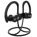 Bluetooth Headphones, Wireless Headphones w/16 Hrs Playtime, Bass+ Stereo Bluetooth 5.0 Sports Earphones w/IPX7 Waterproof in Ear Earbuds for Gym, Workout w/cVc6.0 Noise Cancelling Mic
