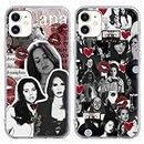 [2 pezzi] Cover per iPhone 11 6,1", Custodia Cute Lana Del Rey Aesthetic Pattern Custodia Trasparente Disegni Silicone TPU Cover Case per iPhone 11,R2