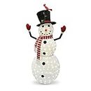 Joiedomi Snowman Christmas Outdoor Decoration, 240 LED Lighted Christmas Holiday Decorations, Collapsible Snowman Yard Lights Backyard Garden Lawn Xmas Decor, Snowman with Top Hat