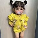 MineeQu 22 Pouces Cheveux Enracinés Jouets De Bain So Truly Reborn Baby Doll Fabriqués en Silicone Complet du Corps Vinyle Anatomiquement Correct Nouveau-Né Réaliste Toddler Girl Dolls Look Real