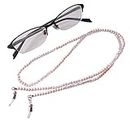 AV Fashion India - Pearl Eyeglass Chain, Pink Crystal Beaded Glasses 74 CM Strap Lanyard Holder for Sunglass Women Girl