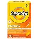 Supradyn Energy Multivitamínico para hombres y mujeres, Complejo Vitamínico Con Efecto Energía, 13 Vitaminas, 9 Minerales Y Coenzima Q10, Sin sabor, Amarillo, 30 Comprimidos