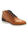 RIVERS - Mens Winter Boots - Chukka - Brown Casual Shoes - Office Footwear - Tan Lace Up - High Top - Textured Sole - Classic Design - Work Fashion