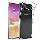 J&D Case Compatible for Galaxy S10+ Case/Galaxy S10 Plus Case, Ultra Slim Lightweight Clear Shockproof Rubber Silicone Bumper Case for Samsung Galaxy S10+ Case, Not for S10/S10e/S10 5G
