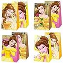 12pcs Princess Belle Party Favor Gift Bags for Beauty and The Beast Birthday Party Decorations Supplies