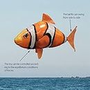 Syrisora Remote Control Flying Shark Inflated RC Inflatable Balloon Toy Shark Clownfish Kids Gift (Orange Clownfish)