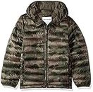 Amazon Essentials Kids Boys Light-Weight Water-Resistant Packable Hooded Puffer Jackets Coats, Camo Print, X-Large