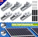 Solar Panel Rails Bracket Kit 30mm/35mm Clamp For Tin/Flat Roof RV Boat Mounting
