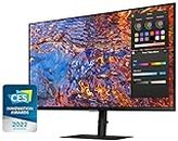 Samsung 32 Inch UHD Resolution Monitor with IPS Panel, USB Type C, HDR 600 Support,DCI-P3 98%, Matte Display, 3-Sided Borderless Design, Height Adjustable, Energy Saving (LS32B800PXWXXL), Black