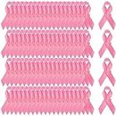 Biubee 80 Pcs Pink Ribbon Pins- Breast Cancer Awareness Pink Ribbon Pins Fundraising Lapel Pins Buttons Caring for Breast Cancer Charity Event Survivor Campaign Party Favors Supplies