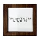 Los Drinkware Hermanos You Are The CSS To My HTML - Funny Decor Sign Wall Art In Full Print With Wood Frame, 6X6