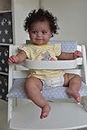 TERABITHIA 20 Inches So Truly African American Reborn Baby Doll with Soft Weighted Body Feel Real Sweet Smiling Dark Brown Skin Newborn Realistic Girl Doll, A Moment in My Arms, Forever in My Heart