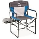 Guide Gear Easy Carry Director Camping Chair for Adults, Portable, Folding, Outdoor Camp Chairs for Men and Women, 300-lb. Capacity, Mesh Back, with Cup Holder Blue