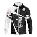 HDS Store Disc Golf Flying Golf Sport Unisex Printed Zip Up Hoodie for Player Gamer Men Boy Adults Fan Lover, Multicolor, Medium