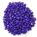 Kapoor Pets Polished Colored Stone Marble Pebbles for Home Garden Aquarium Outdoor Decoration (2 KG, Purple)