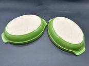 Emile Henry Two Oval Baking Dishes Made In France Model 90.09 #406 BM7