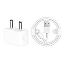 SIGARAM 5Watt Fast Charging Adapter with USB Cable Compatible with iPhone 5/ 5s/ SE/ 6/ 6s/ 6/ 6Plus/ 7/ 7Plus/ 8/8 Plus-White