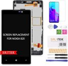 For Nokia Lumia 820 Touch Digitizer LCD Display Replacement Assembly Black Frame