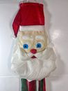 Calcetín de viento Santa Claus cara con sombrero acebo 3D exterior Navidad 1989 cuatro estrellas Int