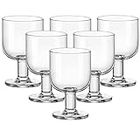 Bormioli Rocco Hosteria Set Of 6 Stackable Wine Glasses, 6.75 Oz. Goblet, Clear Tempered Glass, Made In Italy.