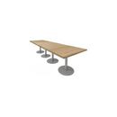 12' x 4' / 16' x 3' Solid Wood Conference Table with Disc Bases