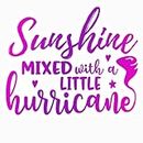 United by Color Sunshine Mixed with a Little Hurricane - 6-by-5 Inches Purple - Strong Adhesive Waterproof Sunshine Sticker - Does Not Fade Used for Laptop, Water Bottle, Wall, Car, Hard Hat