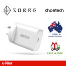 CHOETECH 20W USB-C PD Wall Charger Type-C Power Adapter Fast Charging AU