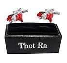 Thot Ra Scooter Moped Red Tone Cufflinks For Men Mod. A-634